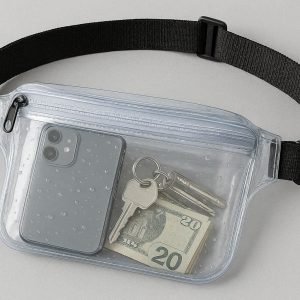 13 Waterproof TPU Clear Fanny Pack Stadium Approved Transparent Belt Bag Security Check Waist Pouch for Concert Festivals