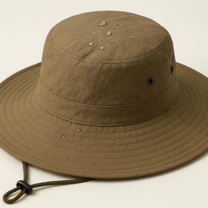 2 Waterproof Outdoor Sun Hat Wide Brim Solid Color Bucket Cap Foldable Safari Fishing Safari Hat for Men Women